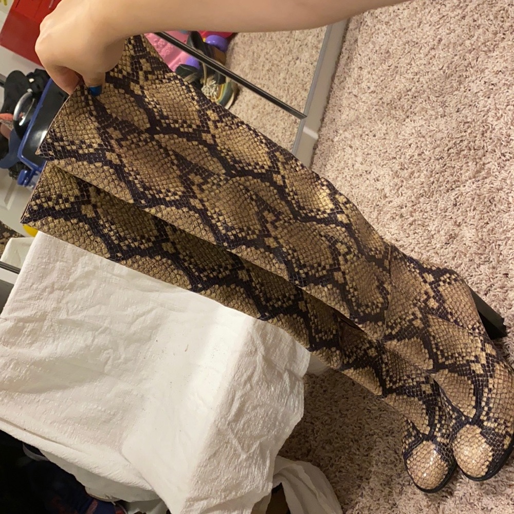 Sam Edelman snakeskin over the knee boots - Picture 6 of 6